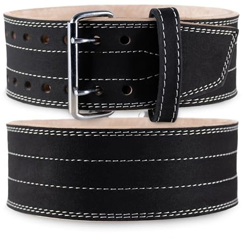 ATHLETIC AESTHETICS Premium Gewichthebergürtel KDK Gürtel aus echtem Büffelleder - 13 mm Powerlifting Belt mit Doppeldornschließe - Für Gewichtheben, Krafttraining & Fitness - Unisex