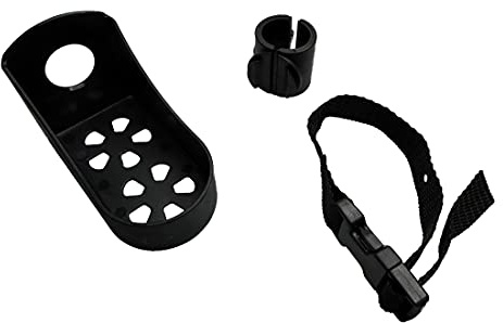 FabaCare Doppel-Gehstockhalter mit Gurtband für Rollatoren, Rollator Stockhalterung, Rohraufnahme 25 mm