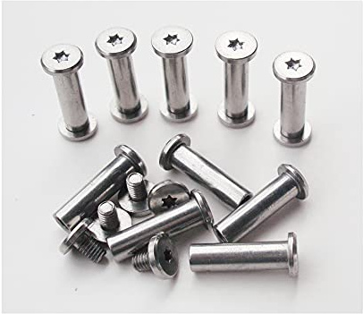Klappmesser Corby Schrauben,Taschenmesser Pivot Pins,EDC Messermacher Schraubverschlüsse Nieten,DIY Messergriff Studs,Packung mit 10 (17mm)