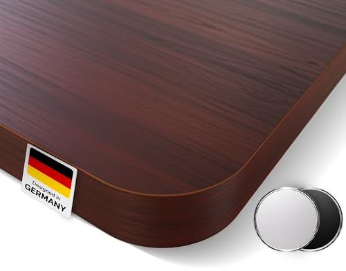 DESKSPACE Schreibtischplatte 140x70 cm (Mahagoni) 25 mm