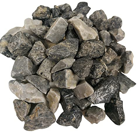 Ice Blue Ziersplitt Körnung 16-32 mm Splitt Gartenkies Teichkies Dekokies Deko Wegkies Zierkies für Hof und Garten Icy Blue Kristall Blau (500)