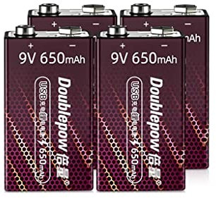 9V Batterie Rechargeable 6F22 Batterie au Lithium Corps température Pistolet Cube multimètre Microphone Neuf Volts USB Guitare (Size : 4)