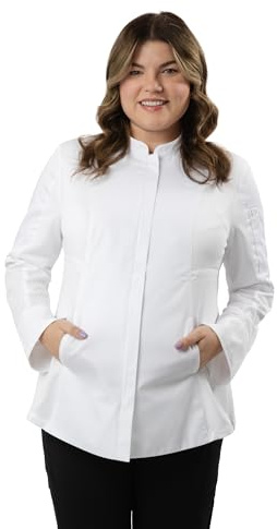 Chef Works Women's Essential Maternity Chef Coat, White, Medium