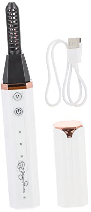 Beheizte Wimpernzange Tragbar Weiß mit USB Ladefunktion Abs | Elektrische Wimpernzange, Gleichmäßige Temperatur, lang Anhaltender Schwung, für Zuhause