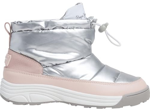 Pepe Jeans Girl's Jarvis Blossom G Boots, Grey (Silver), 13.5
