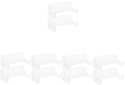 TOPBATHY 10pcs Rolling Pin Stand Wall Mount Acrylic Rolling Pin Display Rack Tool Holder Wall Hanger for Kitchen