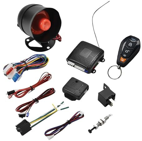 IEEDFJKK Système d'alarme de Voiture 12V, Application téléphonique PKE, Kit de capteur de Verrouillage Central sans clé, système d'alarme de sécurité, Verrouillage Central, T339 À Distance