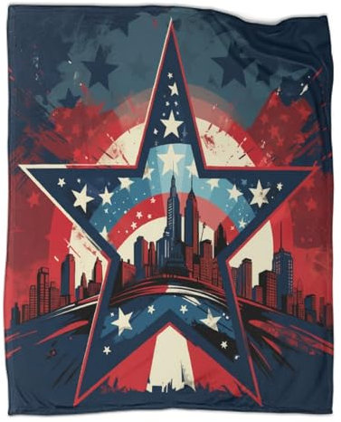 USA Decke, Fleecedecken, Kuscheldecken, Decken Für Sofa, Ultraweicher Und Warmer Mikrofaser-3D-Druck, Für Erwachsene Und Kinder 80x90inch(200x230cm)