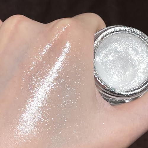KARLOR Flüssiger Glitzeraugen-Highlighter, cremiger Lidschatten mit Schimmer für Gesicht und Wange (02#)