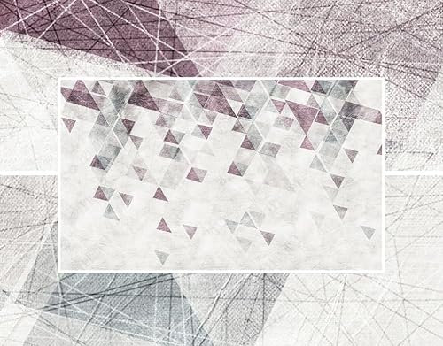 Fototapete 3D Effekt Tapete Geometrisches Retro-Lila Vliestapeten Tapete Schlafzimmer Wohnzimmer Fototapete 3D Tapete 200Cm(B) X140Cm(H)