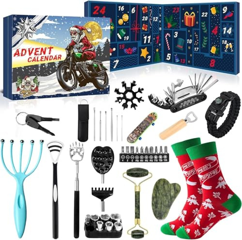 iZoeL Adviento Calendario Herramientas Adolescente Chico Hombres 2024 Herramientas Mano Calendario Navidad 24 Piezas Utiles Gadgets Calendario Adviento Herramientas Regalo Sorpresa Para El