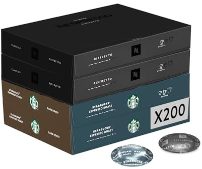 Nespresso Professionnel - Assortiment cafés torréfaction intense - 200 capsules (4 boîtes de 50) - Adapté aux professionnels