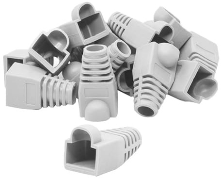 Laroal 100pcs RJ45 Boot Covers Network Cable Sleeves for Solid or Twisted Round RJ45 Cables and Connectors