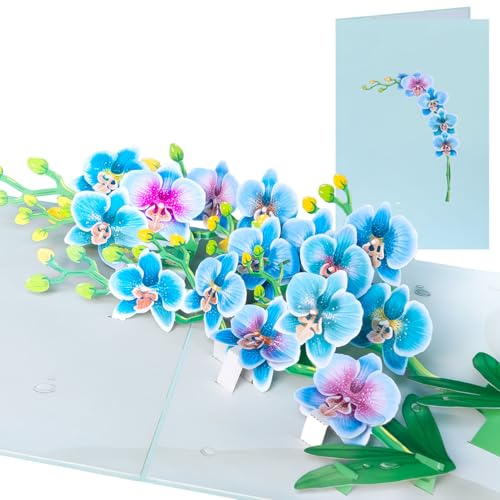 Sweetpopup® 3D Pop-Up Karte Orchidee – Elegante Blumen Glückwunschkarte für Geburtstag, Muttertag & besondere Anlässe – Geschenk für Frauen / 080
