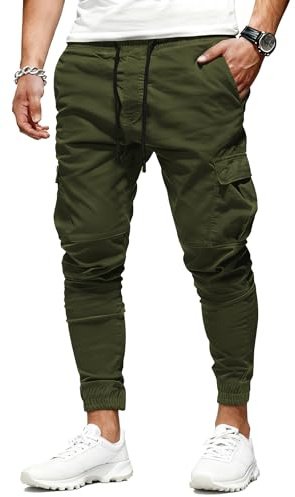 SwissWell Pantaloni Cargo da Trekking in Cotone Elasticizzato Casual da Uomo con Tasche Autunno Inverno S-2XL