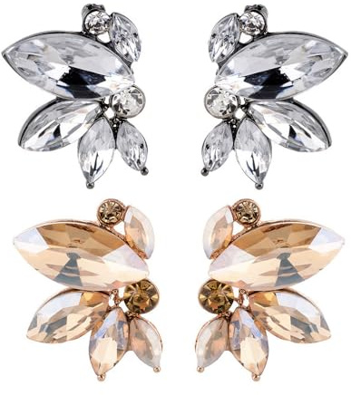 XFSRG Orecchini Donna Eleganti con Cristalli Viola Orecchini Anallergici Donna Accessori Gioielli Moda per Occasioni Speciali