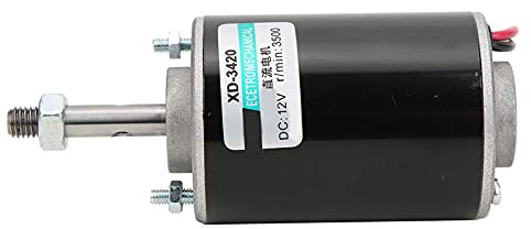 Generic Moteur à Courant Continu à Aimant Permanent 30W, Haute Vitesse, pour Générateur de Bricolage, Contrôle CW/CCW, Machine à Barbe à Papa 12V (12V3000 tr/min)