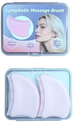 Gesichtsformungsbürste mit gebogenem Design und flexiblen Borsten zur Erholung, milden Stimulationen und Gesichtsmassagebürste