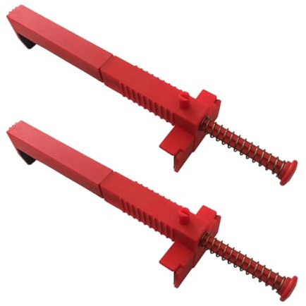 SYLEN Große Maurerschnur-Clips, PA6, Kunststoff, Maurerschnurhalter, Rot, 2 Stück
