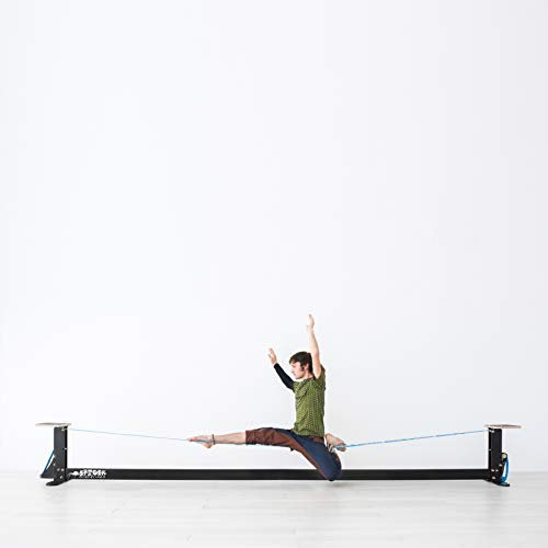 SPIDER SLACKLINE SISA0 - Slackhouse 4.0 - Slackline eller metallrep inomhus - Fitness och gym - Lämplig för nybörjare och experter - Slackline längd 4 m