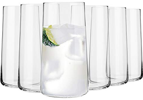 Krosno - Vaso de agua para jugo Highball | 6 | 540 ml | Colección Vanguardia | Perfecto para el hogar, Restaurantes y Fiestas | Lavavajillas