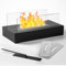 Chimenea de mesa [3 horas de combustión] | Juego de fuego de mesa para interior y exterior | Chimenea de etanol con llama ajustable y cristal de seguridad | chimenea de mesa de bioetanol | chimenea de