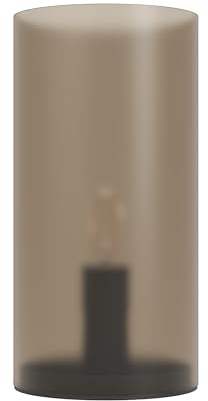 EGLO Nachttischlampe Geo, elegante Glas Tischlampe | Zimmer Deko Schlafzimmer, zylinderförmige Wohnzimmerlampe, Metall aus Glas und Kunststoff in Sandfarben, E14 Fassung, Ø 10 cm
