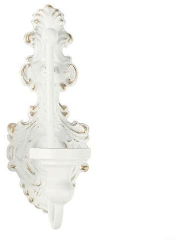 HOHOVYVY Candelabro de pared, candelabro de pared vintage, candelabro de pared desgastado, vintage, decoración de pared para sala de estar (blanco)