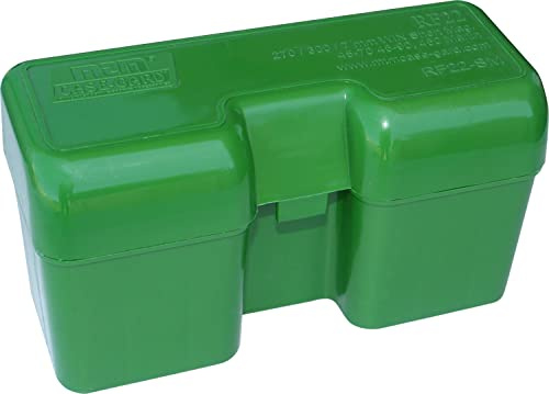 MTM Case-Gard RF22-SM-10 22 Round Flip-Top Rifle Ammo Box, Fits 270 WSM to 300 WSM, 45-70, USA Made, Green