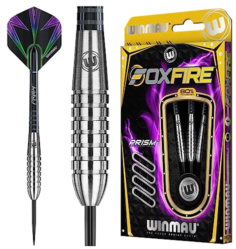 Winmau Foxfire Profi Wolfram Steeltip Dartpfeile Set mit Flights und Schäfte