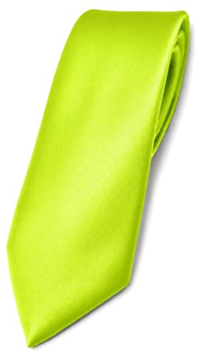 TigerTie schmale Satin-Krawatte unicolor, 150x6 cm, für Business, Hochzeit und Feier