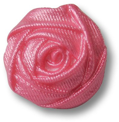 6er Set bildschöne plastische Rosen Kunststoffknöpfe mit Öse in Rosa/Kräftiges Rosa mit Perlmuttschimmer/Kunststoffknöpfe/Ø ca. 14mm