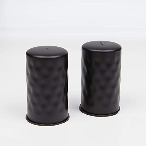 American Metalcraft BHSP2 Hammered Salt & Pepper Shaker Set, Black, 2-Ounces Each