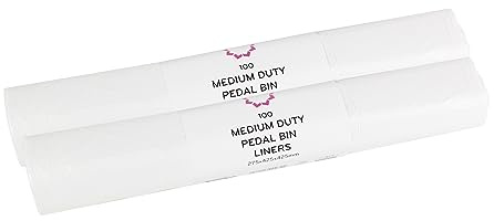 Auntie Morags Bolsas de basura con pedal de 15 l, color blanco, 5 rollos de 40 bolsas (200 bolsas en total)