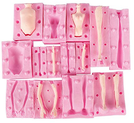 XLZSP 7er Set Silikon-Kuchenform, Keks & Fondant Formen, Aromatherapie & Gips Ton Form, DIY Kuchen Dekorieren Zubehör, Rosa