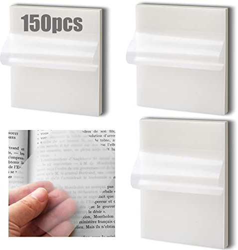 150 fogli adesivi trasparenti, impermeabili, autoadesivi, per appunti riscrivibili, ottimo materiale da ufficio per studenti e dipendenti (100 pezzi, 7,5 x 7,5 cm, 50 pezzi, 9,5 x 7 cm)