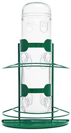 Nature Anywhere, Eichhörnchen-Fenster-Futterstation für Vögel Sparen Sie Samen in Ihren Futterspendern, Füttern Sie nur Vögel! Premium-Qualität (Grün)