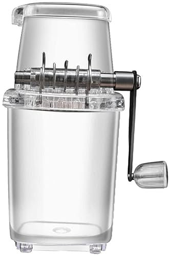 Broyeur à glace manuel portable, broyeur à glace manuel à manivelle (transparent)