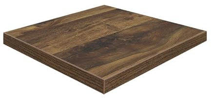 Dekorspanplatte Eiche rustikal dunkel als Tischplatte, Schreibtischplatte, Arbeitsplatte, Laden- und Möbelbau, 42x60 cm, Stärke: 28 mm