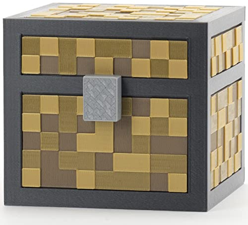 KAJAWIS Pixel Sparschwein Spardose für Kinder 3D Box Multicoloured PLA-Biokunststoff (Brown, M)