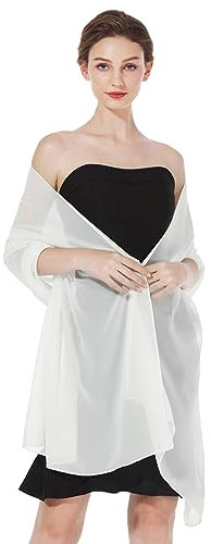 BEAUTELICATE Chiffon Schal Stola Damen Festlich Elegante Tücher Schultertuch Stola für Abendkleider Braut Festlich Sommer Hochzeits