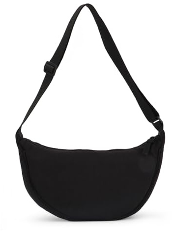 Fecialy Borsa a Tracolla a Mezzaluna per Donne e Uomini - Borsa in Nylon a Forma di Gnocco - Casual da Viaggio