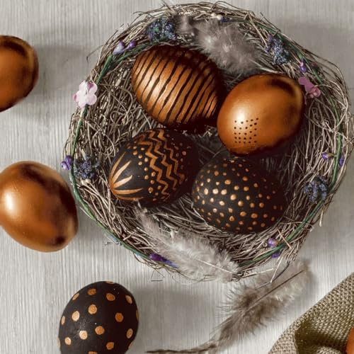 20 Servietten Ostern Nest voller eleganter Eier als Tischdeko. Papierservietten mit Motiv. Auch für Decoupage und Serviettentechnik 33x33cm