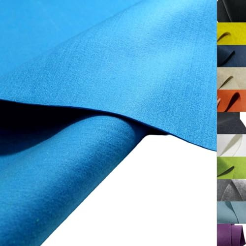 TOLKO 1m Bastelfilz Stabiler Filzstoff Meterware | 3 mm dick | Filzmatte Untersetzer Dekofilz Taschenfilz zum Nähen und Basteln | 100 cm breit | Nadelfilz Filz Meterware (Pool Blau)