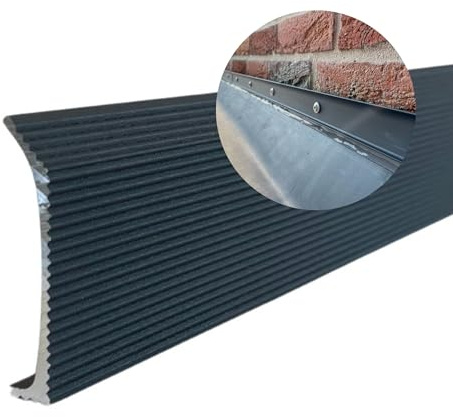 Wandanschlussprofil 100cm HSS DP43 Anthrazit RAL 7016 Kappleiste | 100 cm · DP43 · Anthrazit RAL 7016 · Wandanschlussprofil & Kappleiste · Für Dachfolien & Dachpappe · DIN konform · Rostfrei