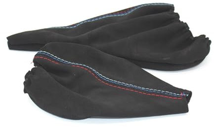 EIMMLSX Auto Schaltknauf Für 3er E36 E46 E30 E34 Für M3 Z3 Schwarz Wildleder Leder Auto Schalthebelmanschetten Manuelle Handbremse Gamasche Kofferraumabdeckung Schalthebel Stick