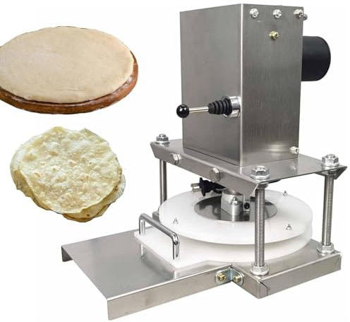 DDZJTPP Presse à pâte à Pizza électrique Commerciale, Presse à pâtisserie, Machine de Fabrication pour Presser des gâteaux à Pizza, pour Pizza, Tortillas, pâtisserie,9.84inches
