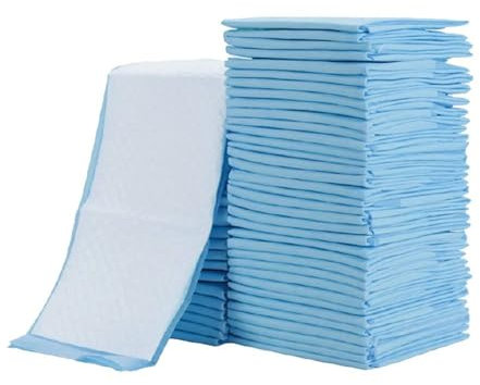 25 × Krankenunterlagen 60 x 90 cm, Inkontinenzunterlage Einweg, 5-lagige Zellstoff Wickelunterlage für Babys, Hoch Saugfähig Inkontinenz Bettunterlage, Wasserdicht, für Erwachsene Babys und Haustiere
