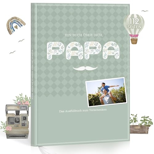 Papa erzähl mal Erinnerungsbuch – Persönliches Ausfüllbuch für Papa, liebevolles Geschenk zum Geburtstag, Weihnachten oder Vatertag, um Erinnerungen, Lebensgeschichten & besondere Momente festzuhalten