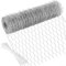 Treillis métallique galvanisé multi-usage, 33 x 19 cm x 2,4 m, pour clôture de jardin et protection de volaille, livré avec 50 attaches pour l'installation